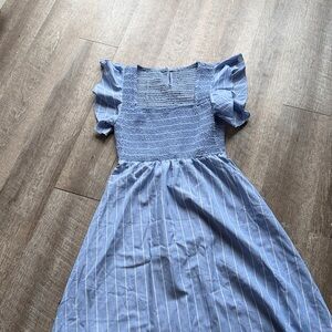 Cupshe Blue Striped Maxi Dress